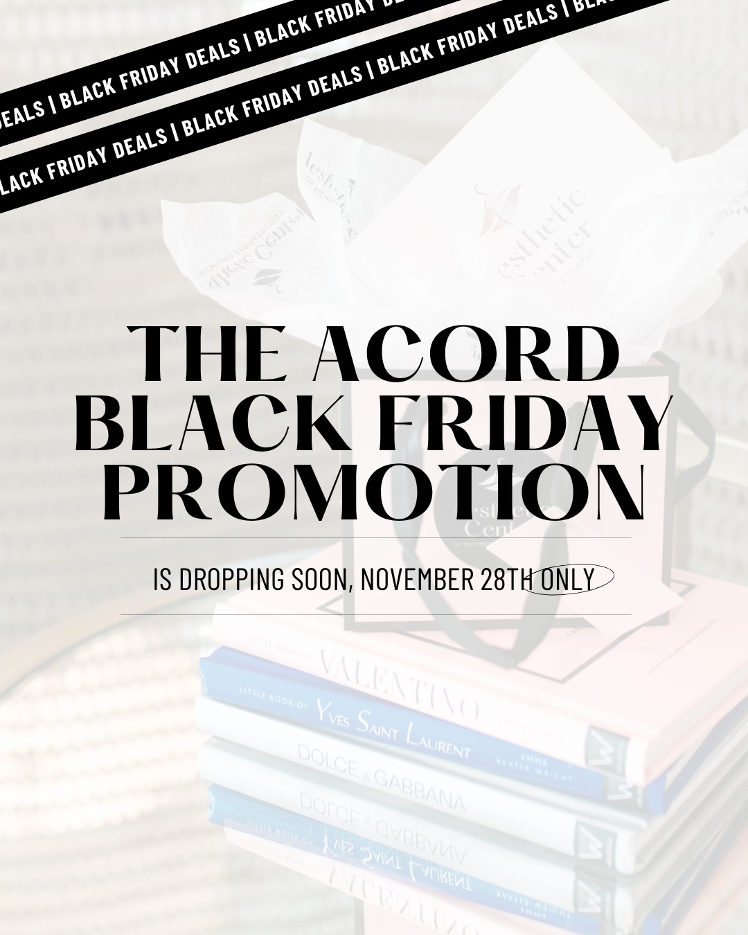 It’s that time of year when your skincare cabinet (and your gift list) could use a little refresh ✨
Our Black Friday promotion is the perfect time to stock up on your medical-grade favorites or grab a few thoughtful gifts for someone special.

🗓️ Available November 28th only
Turn on our post notifications so you don’t miss out on our limited-time deals!

#acordrva #medicalgradeskincare #blackfridaydeals