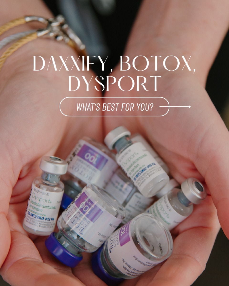 Botox, Dysport, or Daxxify? Let’s break down the tox triangle. 

Each brand of neurotoxin has its own personality, onset time, and staying power. So, how do you know which one’s your perfect match? That’s where we come in!

It’s never a one-size-fits-all situation, and during your consult, we’ll help you choose the brand that fits your goals, timeline, and facial anatomy best. 

💉 Ready to start your smooth skin era?
Call 804-285-2320 to book your tox consultation with us today and let’s find your perfect match.

#acordrva #rvatox #botoxbenefits #richmondva #rvabotox #804dysport #rvaaestheticcenter #daxxifyresults #804injector #virginiainjector #glowfromwithin #wrinklerelaxers