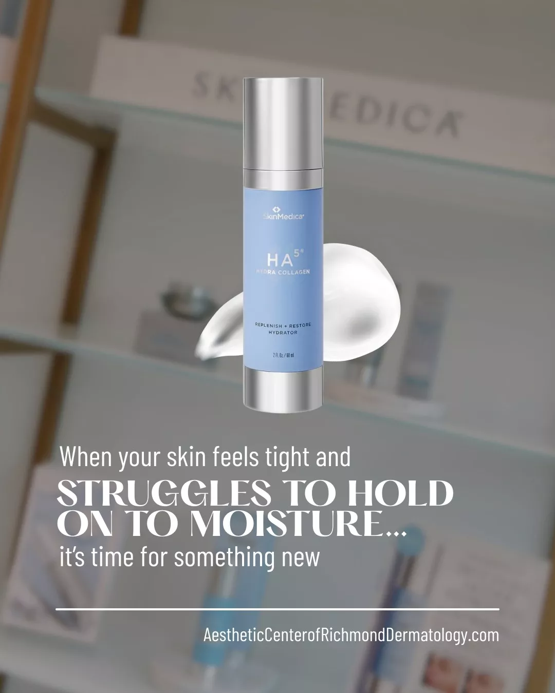 As the seasons change, so should your skincare. 🍂 
When the air gets cooler, it often means less moisture in your skin and the air, causing that tight, dry feeling to sneak up fast. That’s why Fall is the perfect time to introduce our favorite Skinmedica Hydrator that goes beyond your basic moisturizer.
Remember to stop by ACORD to shop in person or use the link in our bio to explore Skinmedica's other HA⁵ products in our online Derm store.
#acordrva #rvaaestheticcenter #medicalgradeskincare