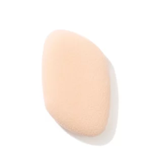 Flocked sponge makeup blender with soft velour-like surface
